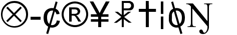 preview image of the X-Cryption font