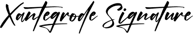 preview image of the Xantegrode Signature font