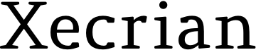 preview image of the Xecrian font