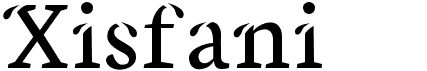 preview image of the Xisfani font