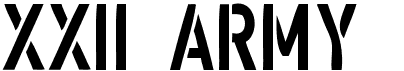 preview image of the XXII Army font