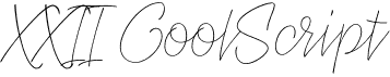 preview image of the XXII CoolScript font