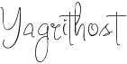 preview image of the Yagrithost font
