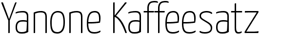 preview image of the Yanone Kaffeesatz font