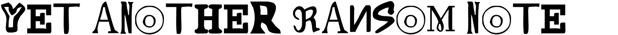 preview image of the Yet Another Ransom Note font