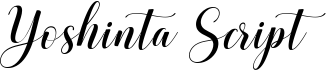 preview image of the Yoshinta Script font