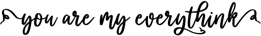 preview image of the You Are My Everythink Script font