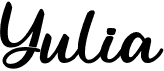 preview image of the Yulia font