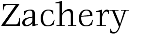preview image of the Zachery font