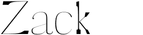 preview image of the Zack font