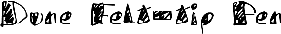 preview image of the zai Dune Felt-tip Pen font
