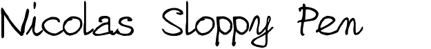 preview image of the zai Nicolas Sloppy Pen font