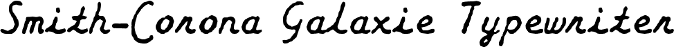 preview image of the zai Smith-Corona Galaxie Typewriter font