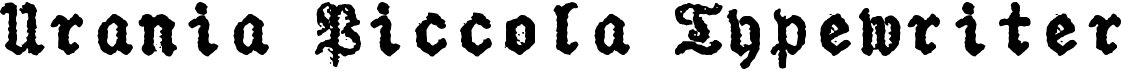 preview image of the zai Urania Piccola Typewriter font