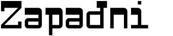 preview image of the Zapadni font