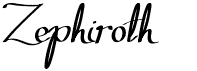 preview image of the Zephiroth font