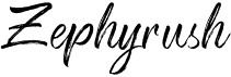 preview image of the Zephyrush font
