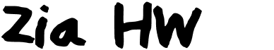 preview image of the Zia HW font