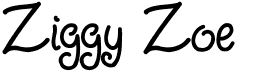 preview image of the Ziggy Zoe font