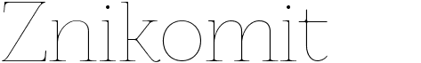 preview image of the Znikomit font
