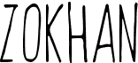 preview image of the Zokhan font
