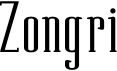 preview image of the Zongri font