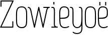 preview image of the Zowieyoë font
