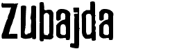 preview image of the Zubajda font