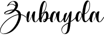preview image of the Zubayda font