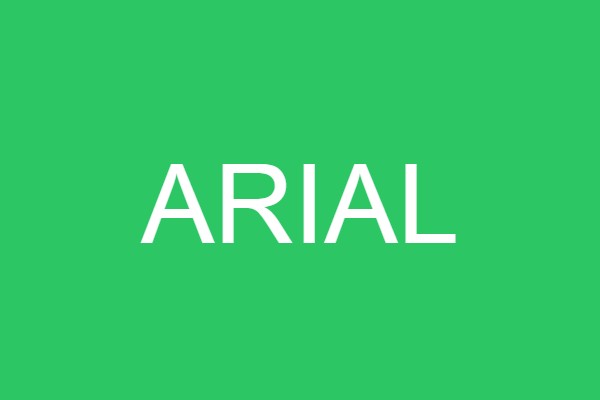 Arial font