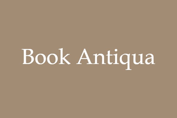 Book Antiqua font
