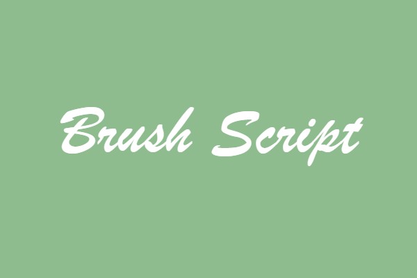 Brush Script font