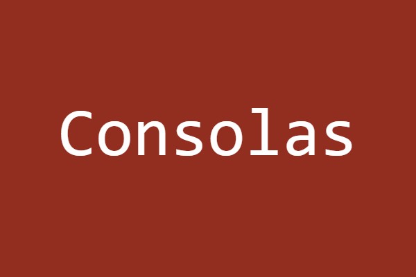 Consolas font