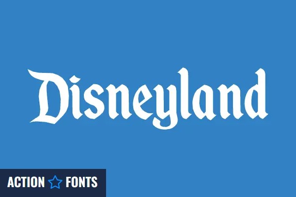 Disneyland font in use