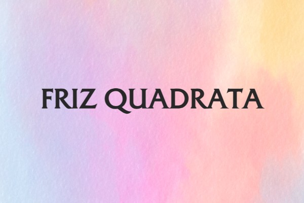 Friz Quadrata font in use