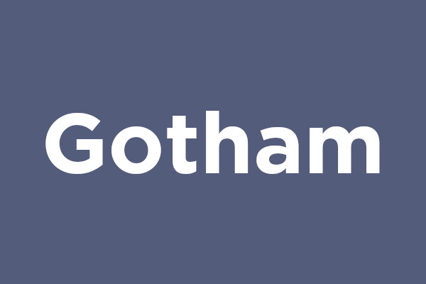 Gotham font in use