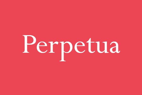 Perpetua font in use
