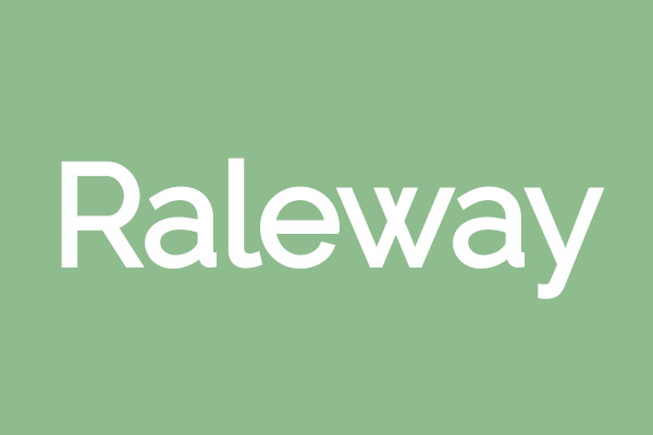 Raleway font
