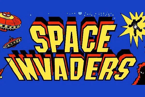 Space Invaders font in use