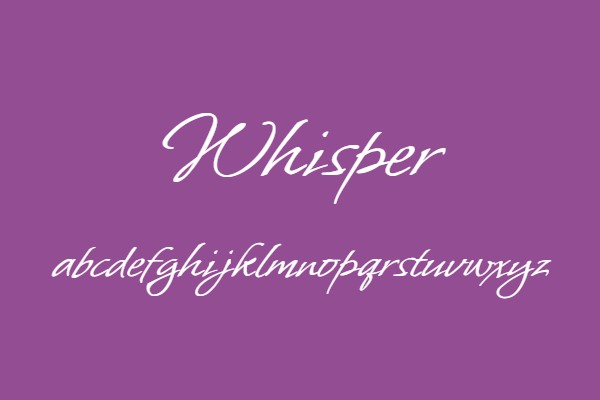 Whisper font