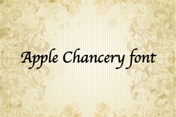image of the official Apple Chancery font