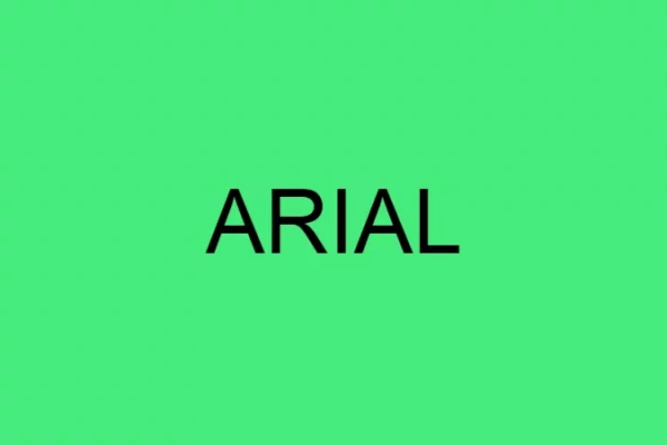 image of the official Arial font