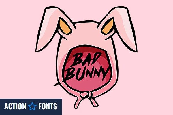 image of the official Bad Bunny font