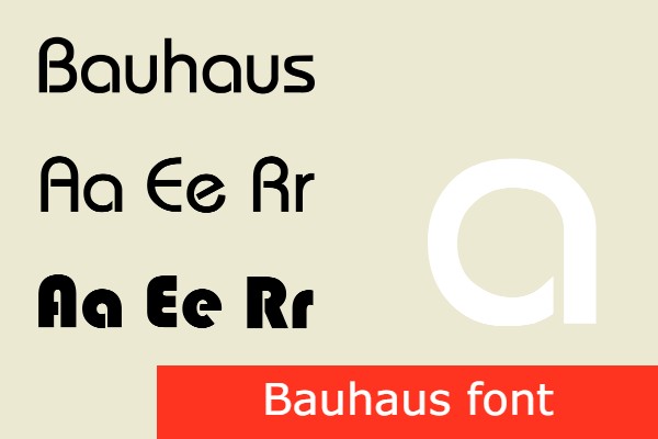 image of the official Bauhaus font