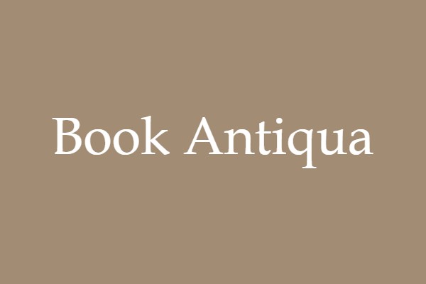 image of the official Book Antiqua font