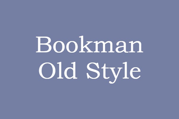 image of the official Bookman Old Style font