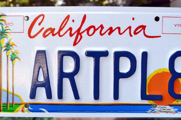 image of the official California License Plate font