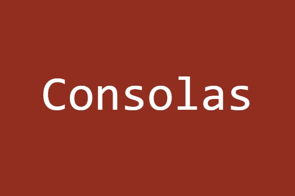 image of the official Consolas font
