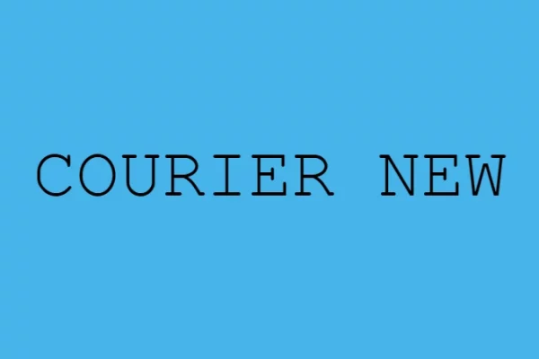 image of the official Courier New font