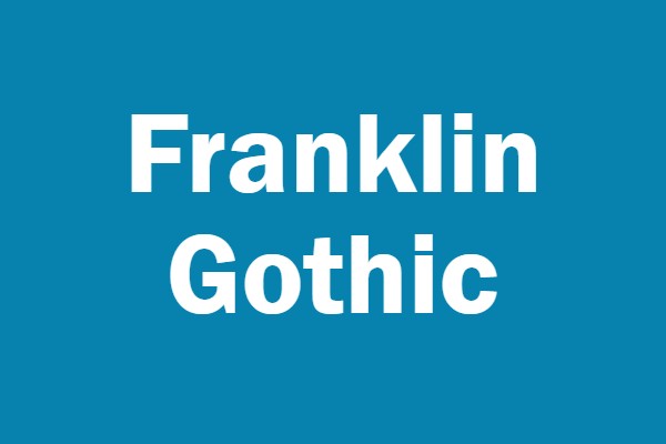 image of the official Franklin Gothic font